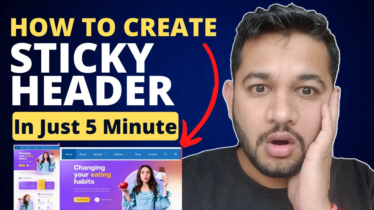 Sticky Menu in WordPress Within 5 Minutes